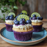 Blueberry Lime Cheesecake Cupcakes